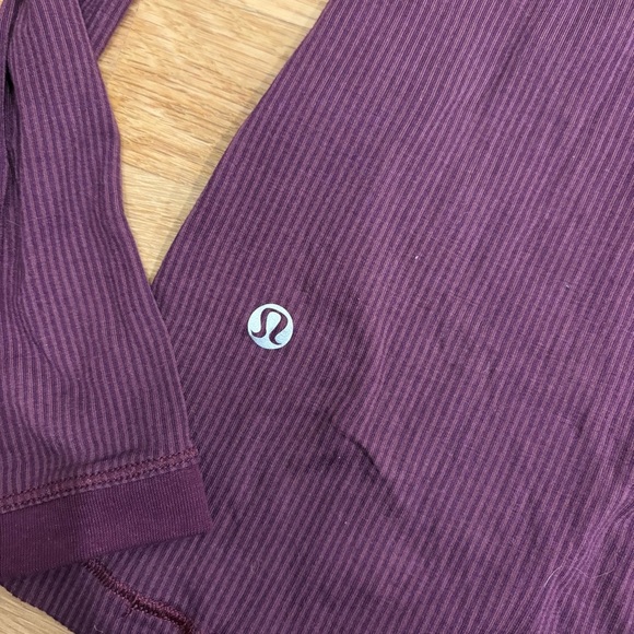 Lululemon Karmady Long Sleeve Tonka Stripe Burnout Plum Size 10 NWT - Picture 8 of 8